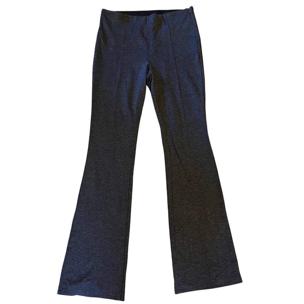 Athleta Sienna Side Zip High Rise Flare Leg Knit Pant Gray Size 14Tall